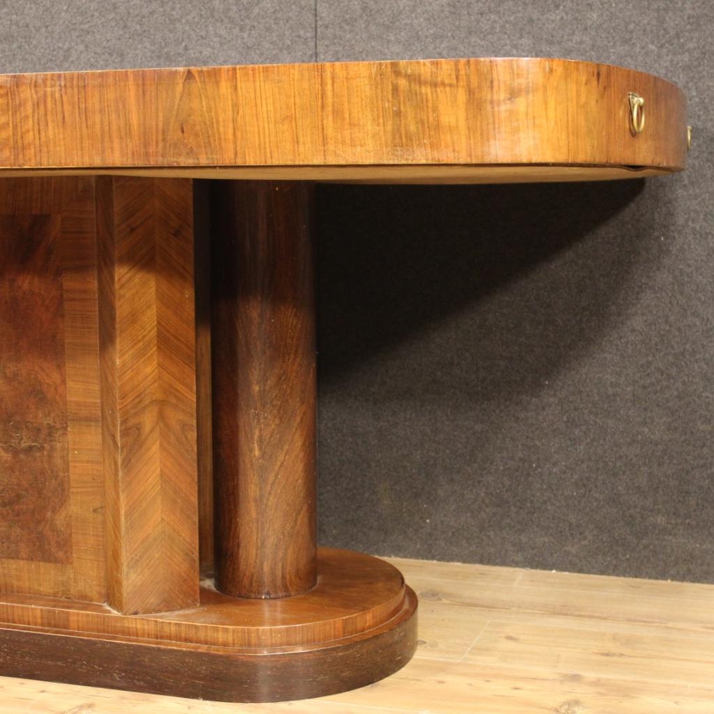 20th Century Walnut Burl and Palisander Wood Italian Table, 1950 7