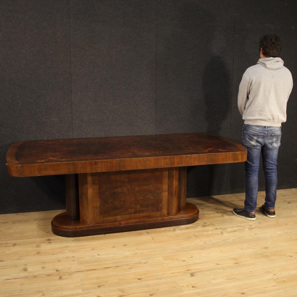 20th Century Walnut Burl and Palisander Wood Italian Table, 1950 8