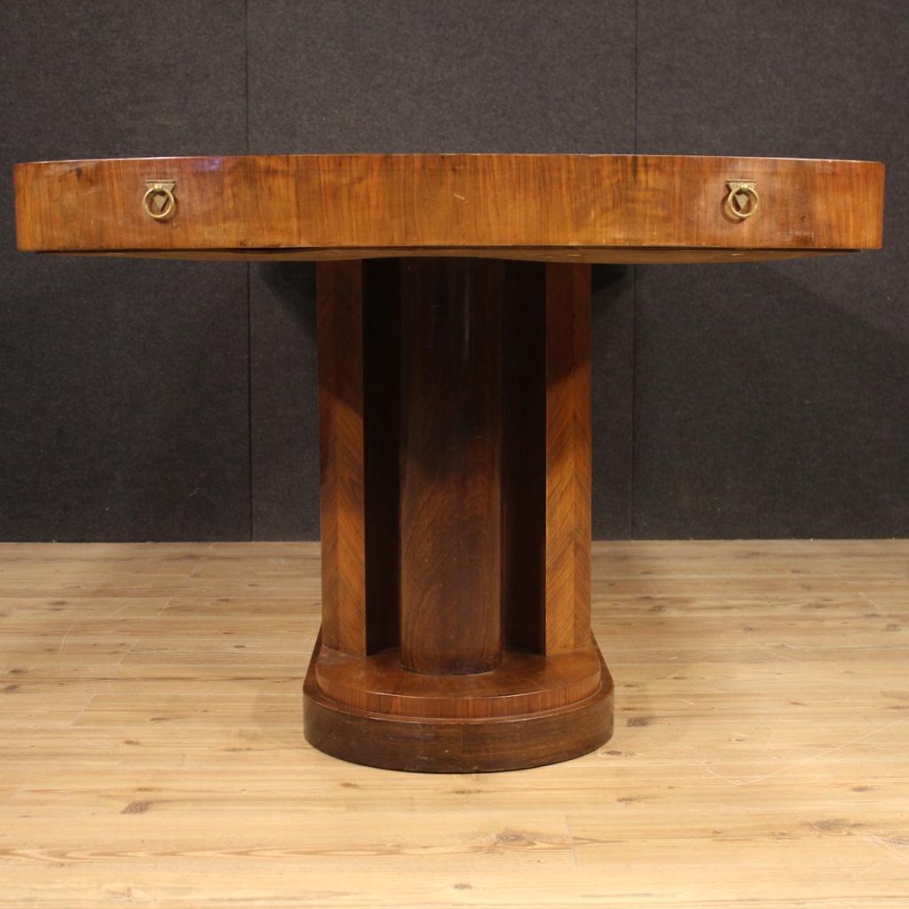 20th Century Walnut Burl and Palisander Wood Italian Table, 1950 2