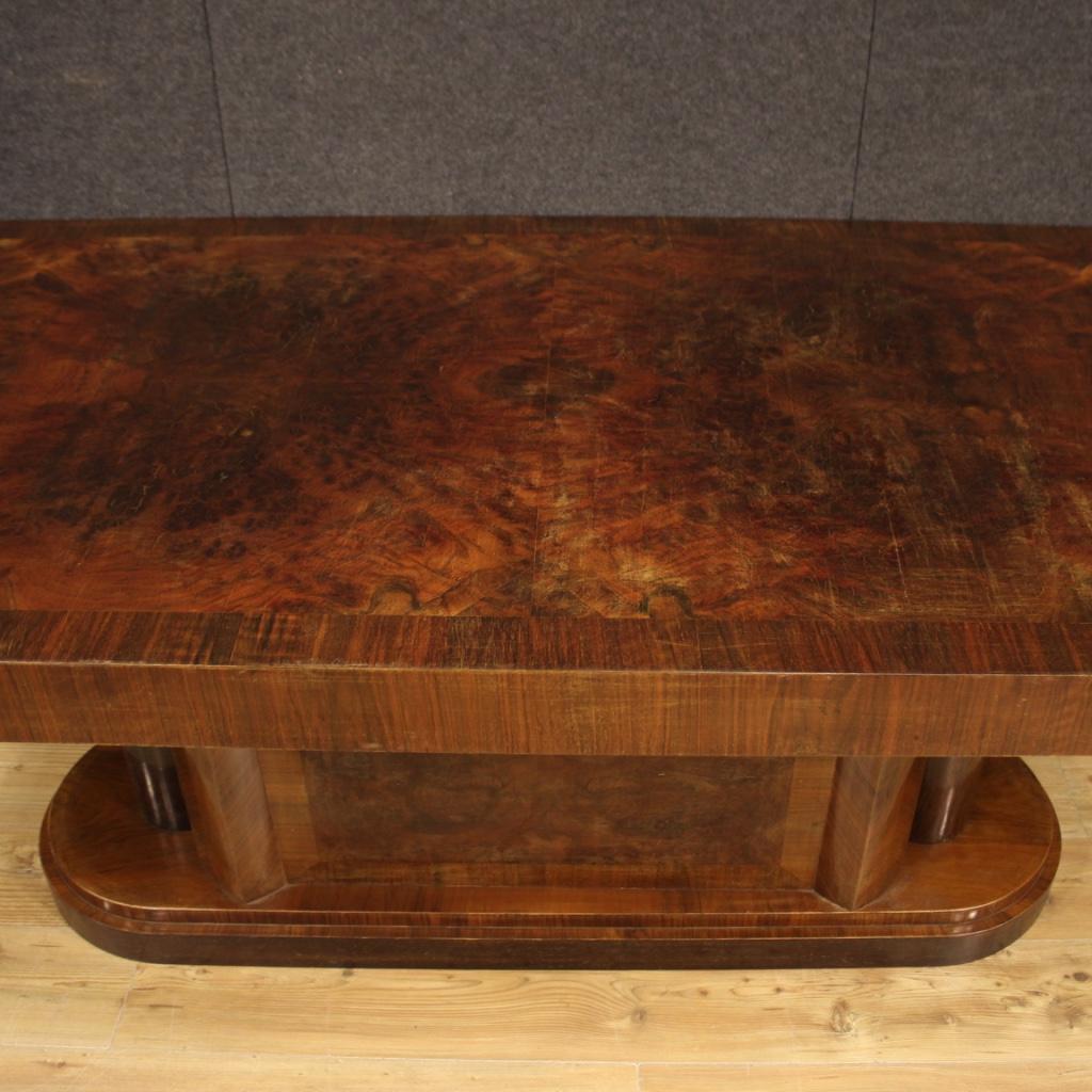 20th Century Walnut Burl and Palisander Wood Italian Table, 1950 5
