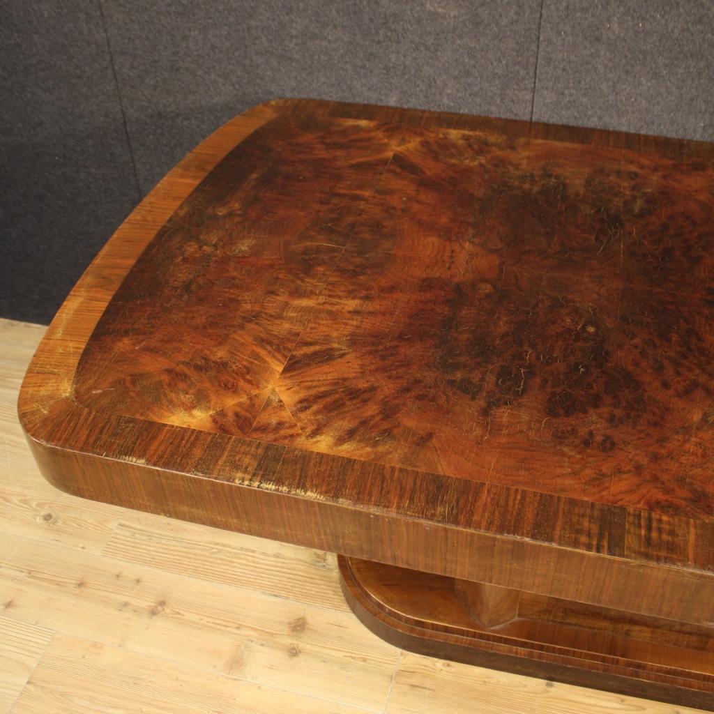 20th Century Walnut Burl and Palisander Wood Italian Table, 1950 6