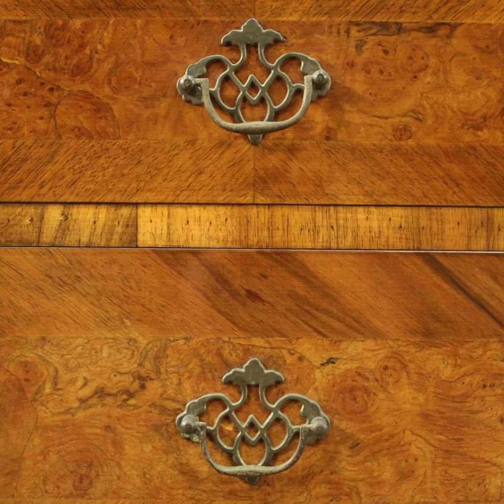 20th Century Walnut, Burl, Beech, Mahogany Wood English Double Body Trumeau 1960 in vendita 6