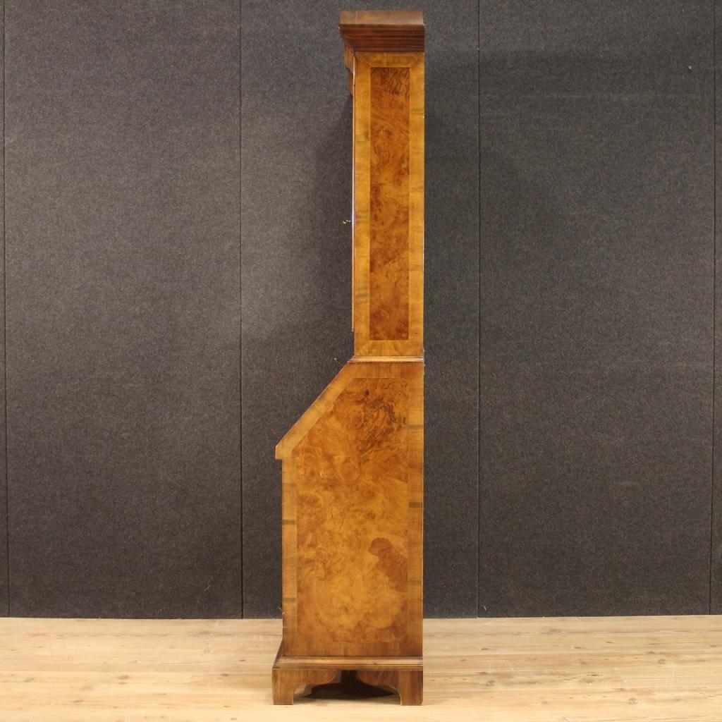 20th Century Walnut, Burl, Beech, Mahogany Wood English Double Body Trumeau 1960 in vendita 7
