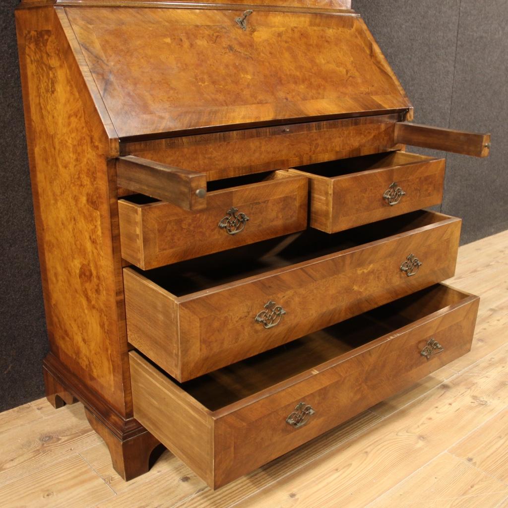 20th Century Walnut, Burl, Beech, Mahogany Wood English Double Body Trumeau 1960 in vendita 1