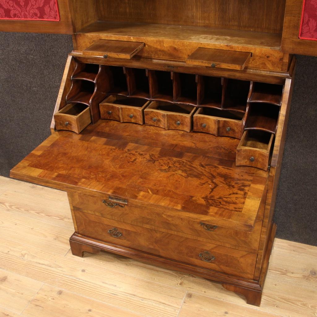 20th Century Walnut, Burl, Beech, Mahogany Wood English Double Body Trumeau 1960 in vendita 4
