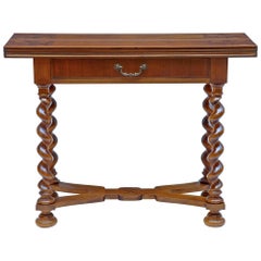 20th Century Walnut Flip Top Occasional Table