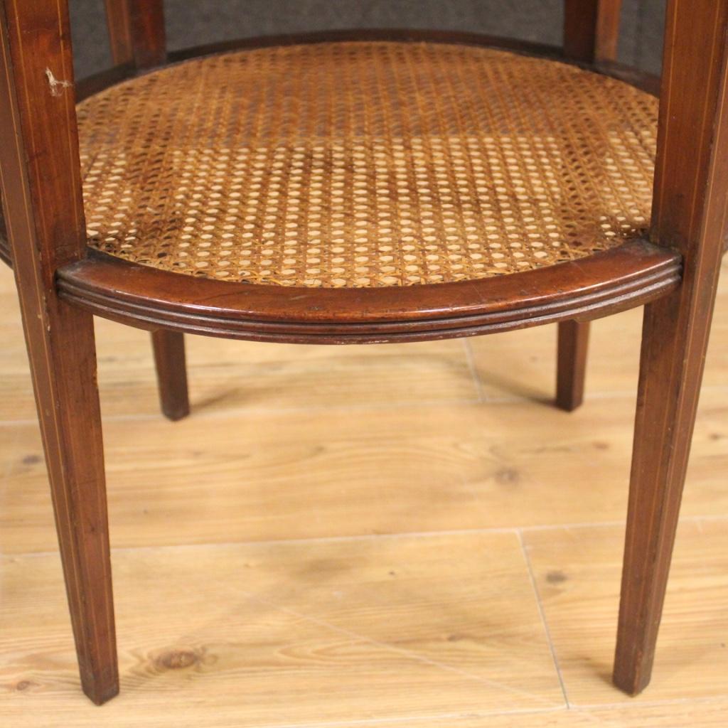 20th Century Walnut Mahogany Beech and Maple Wood English Round Side Table, 1950 5