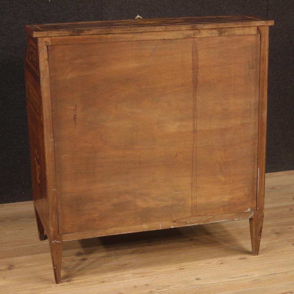 20th Century Walnut Maple Rosewood Inlaid Italian Louis XVI Style Bureau, 1960 (Italienisch)