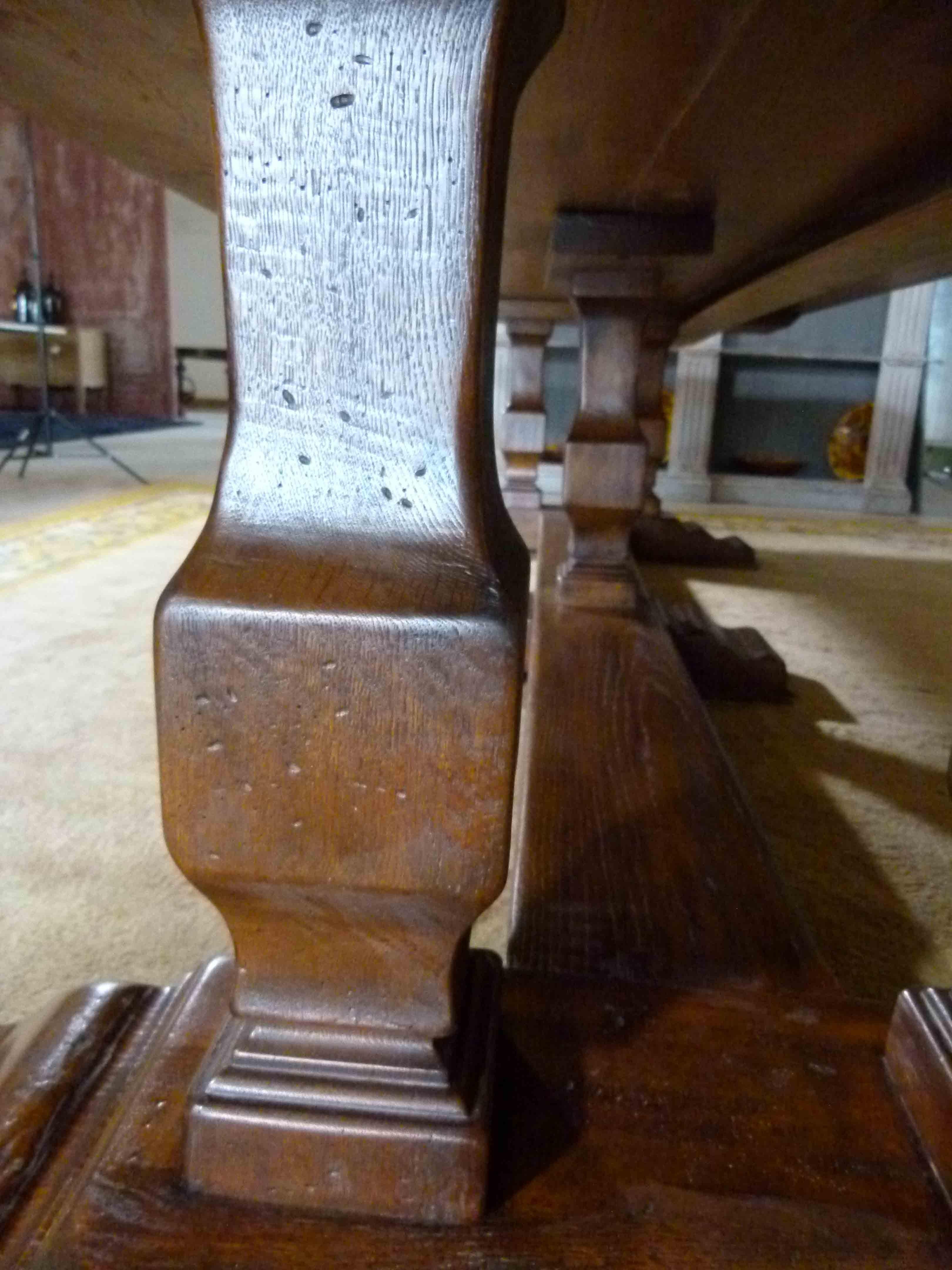  Large 20th Century Walnut Monastery Style Table 3