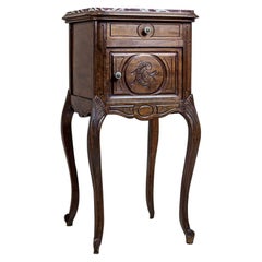 Antique 20th Century Walnut Nightstand in the Louis Type