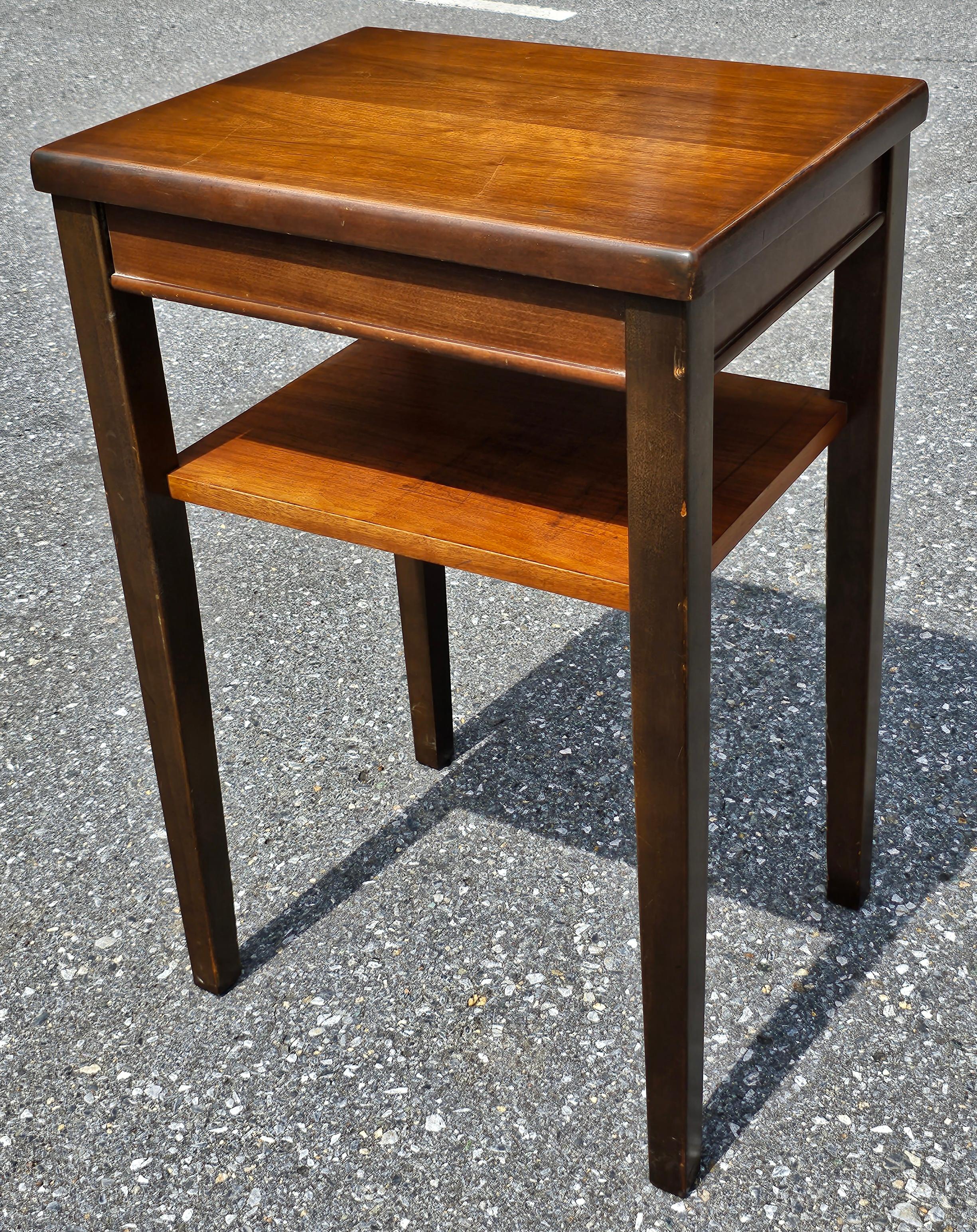 antique two tier side table