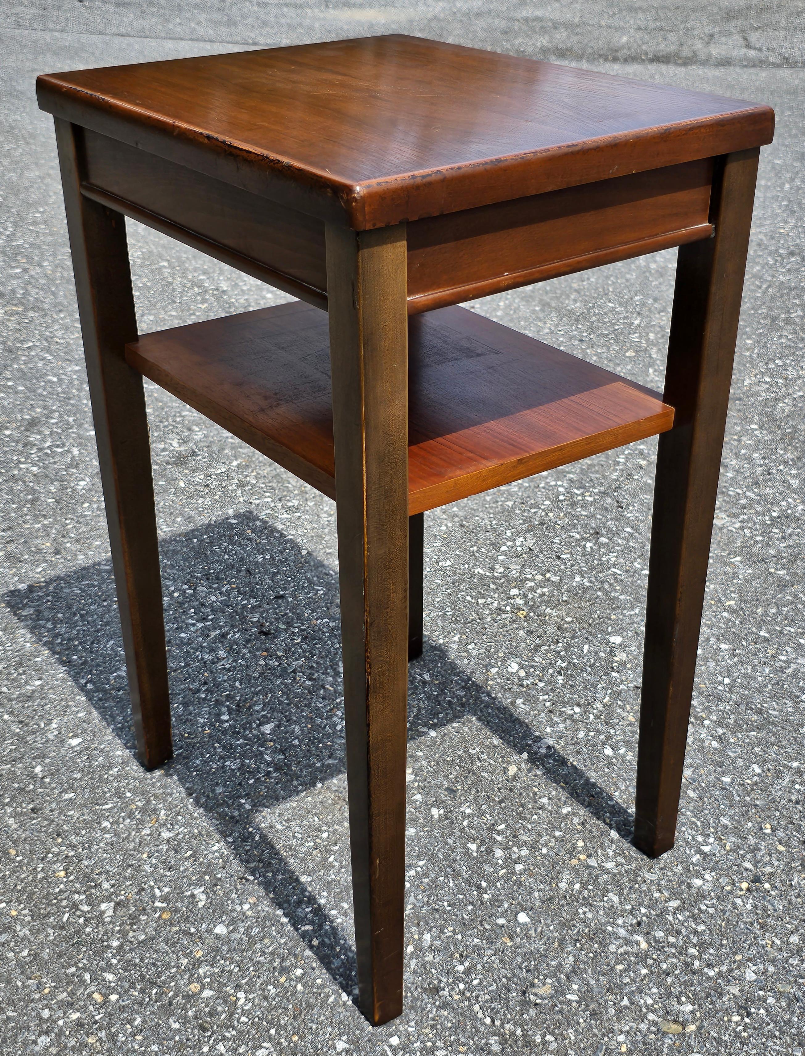 antique two tier end table