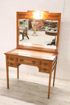 20th Century Walnut Vanity Table or Dressing Table