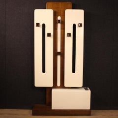 20th Century Walnut Wood and Plastic Italian Design Coat Rack, 1960