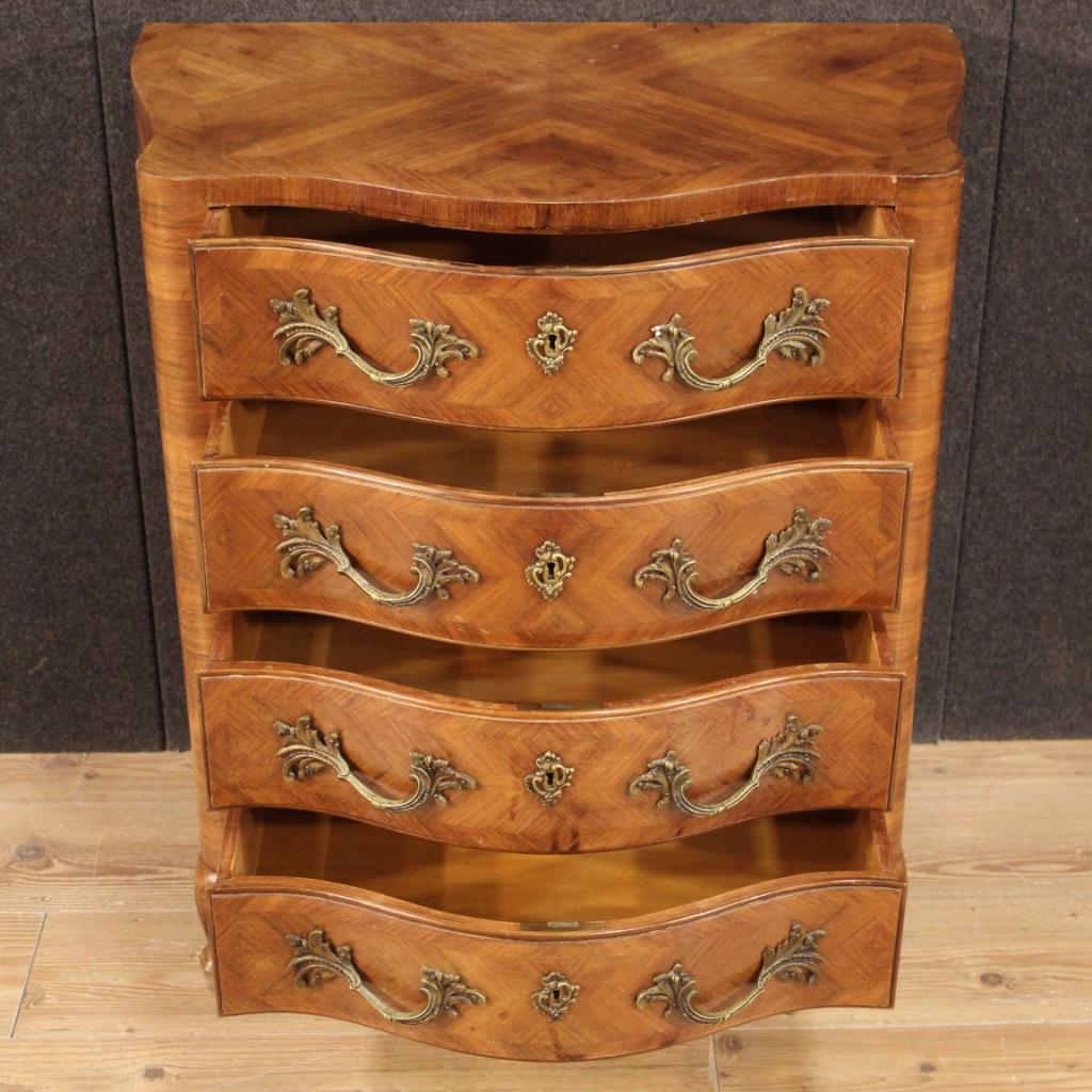 20th Century Walnut Wood French Chest of Drawers, 1970 For Sale 4