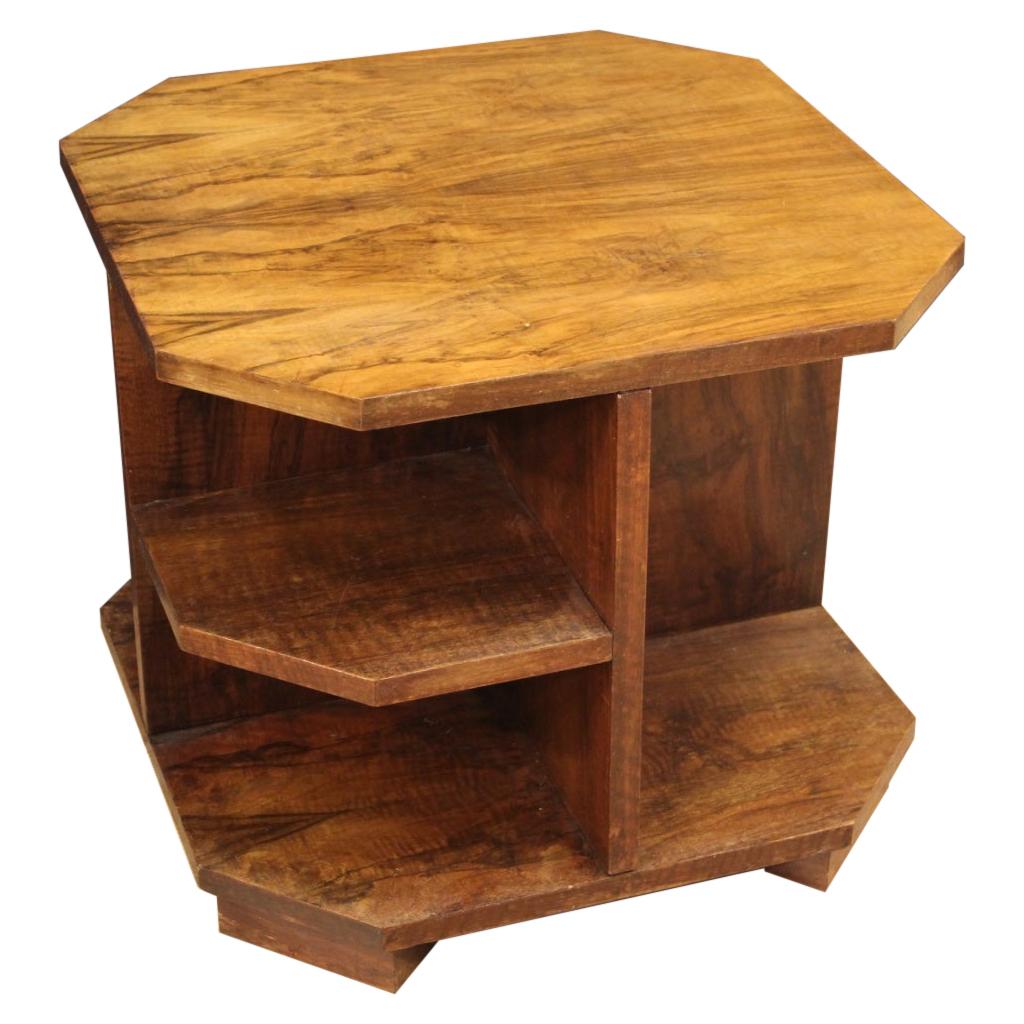 20th Century Walnut Wood Italian Design Coffee Table, 1960