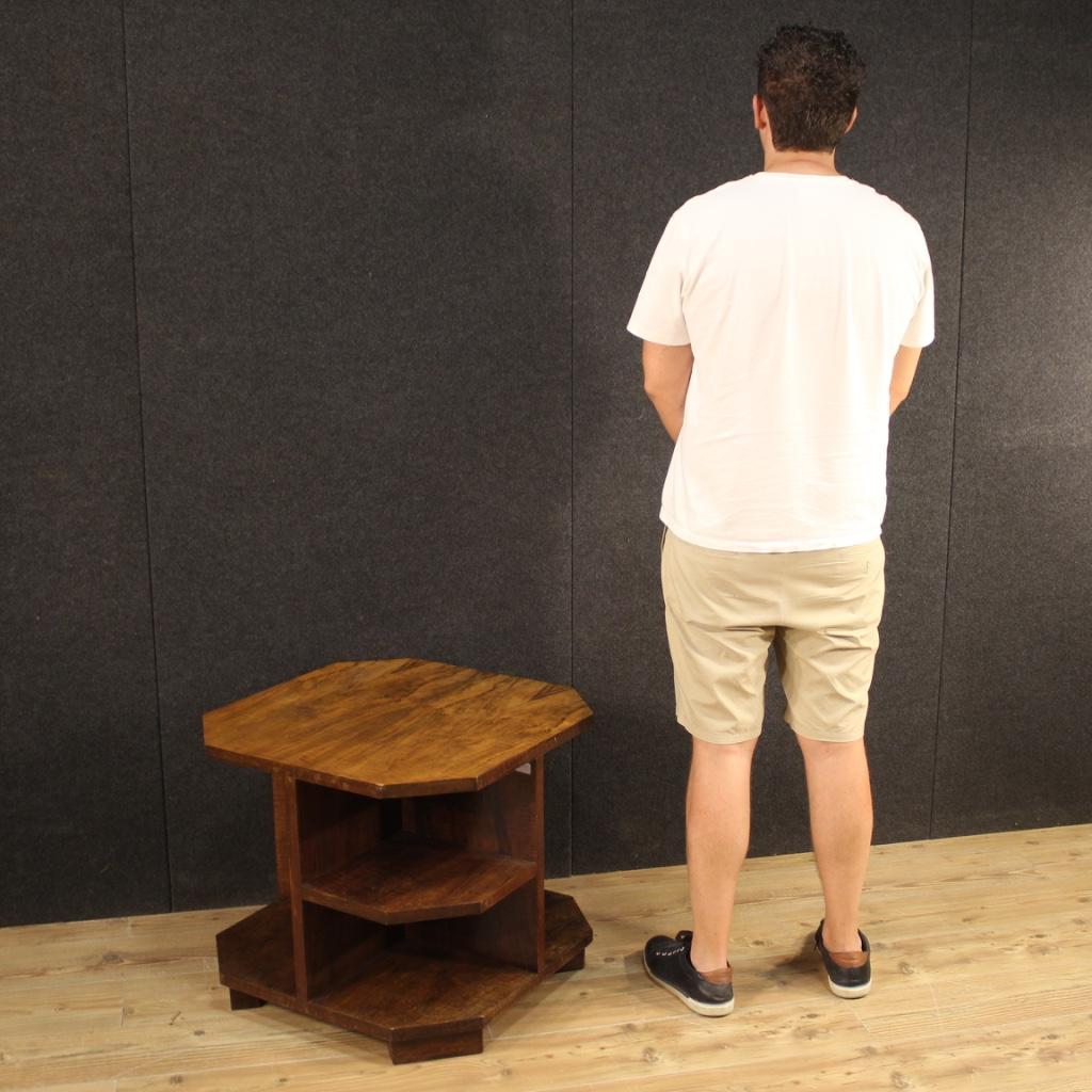 Table basse en bois de noyer du 20e siècle, design moderne italien, 1960 en vente 7