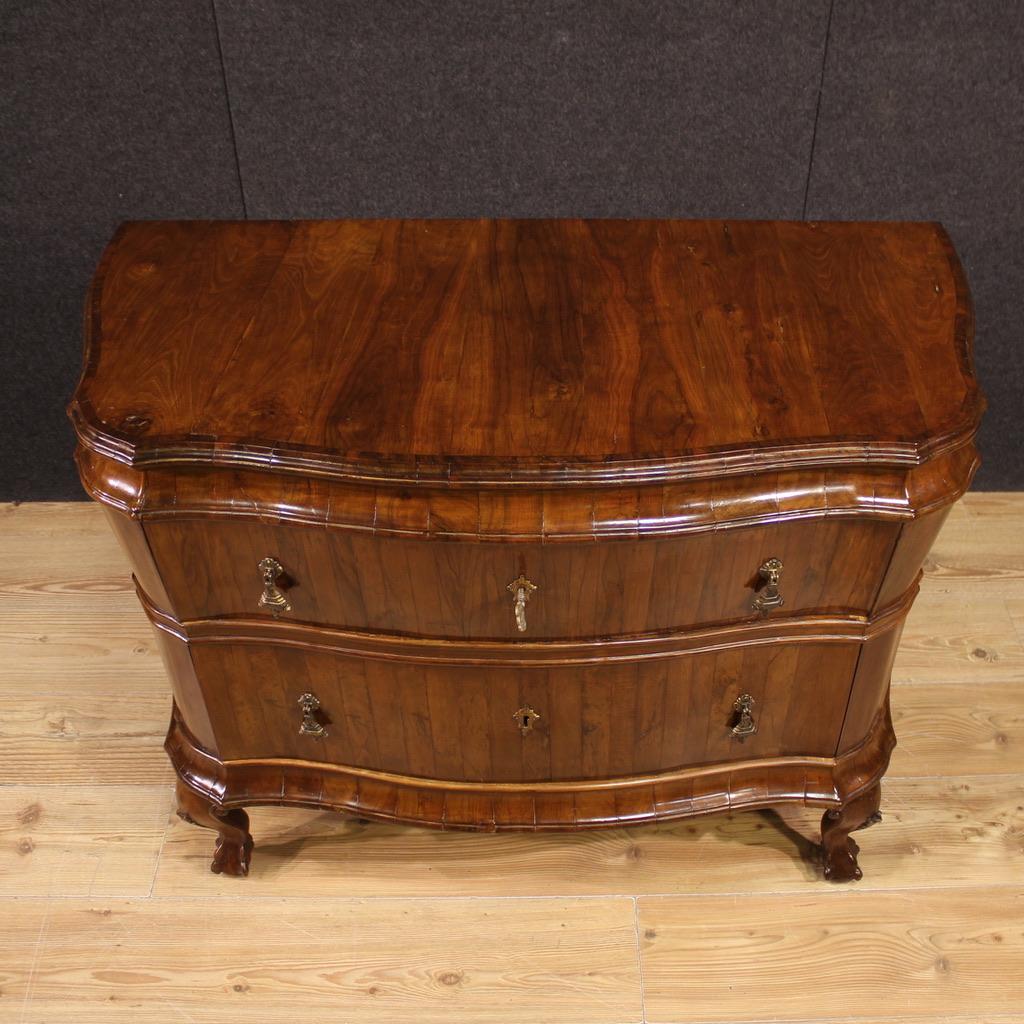 20th Century Walnut Wood Venetian Commode, 1930 For Sale 7
