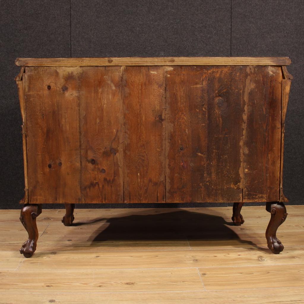 20th Century Walnut Wood Venetian Commode, 1930 For Sale 1