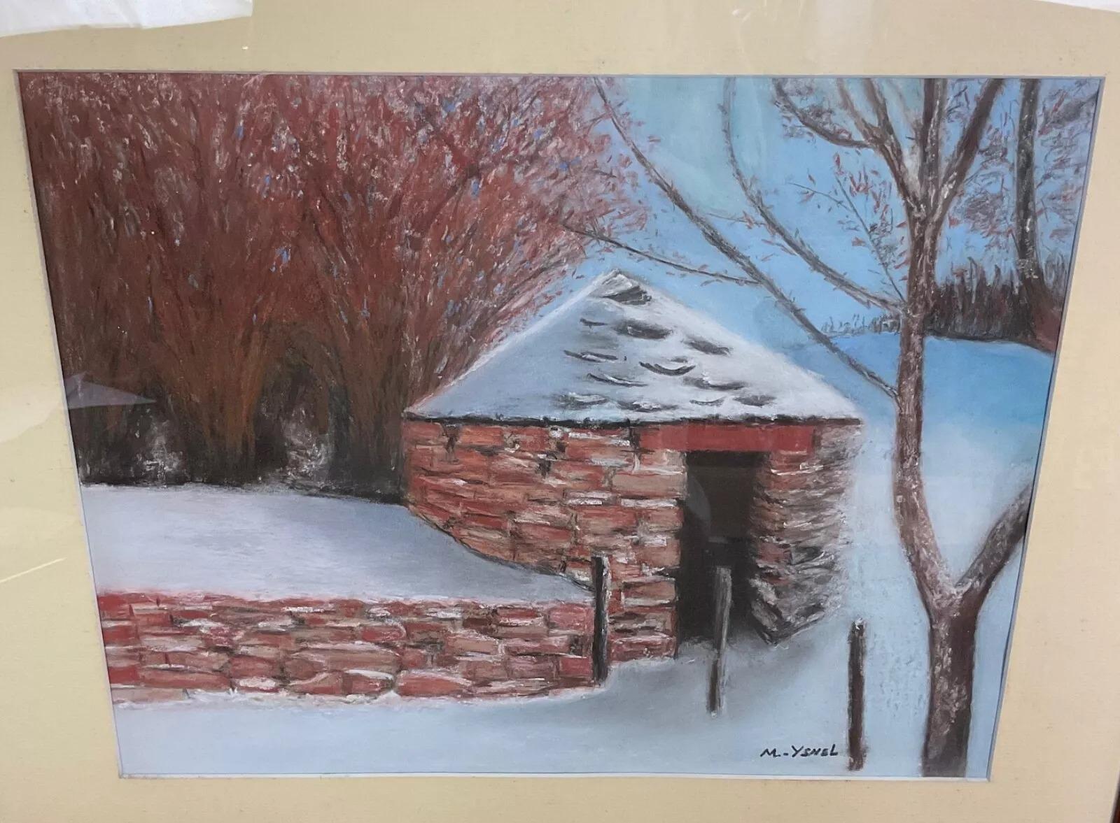 20ième siècle Dessin au pastel et à l'aquarelle du 20e siècle - Signé M. A&M - 2Y427 en vente