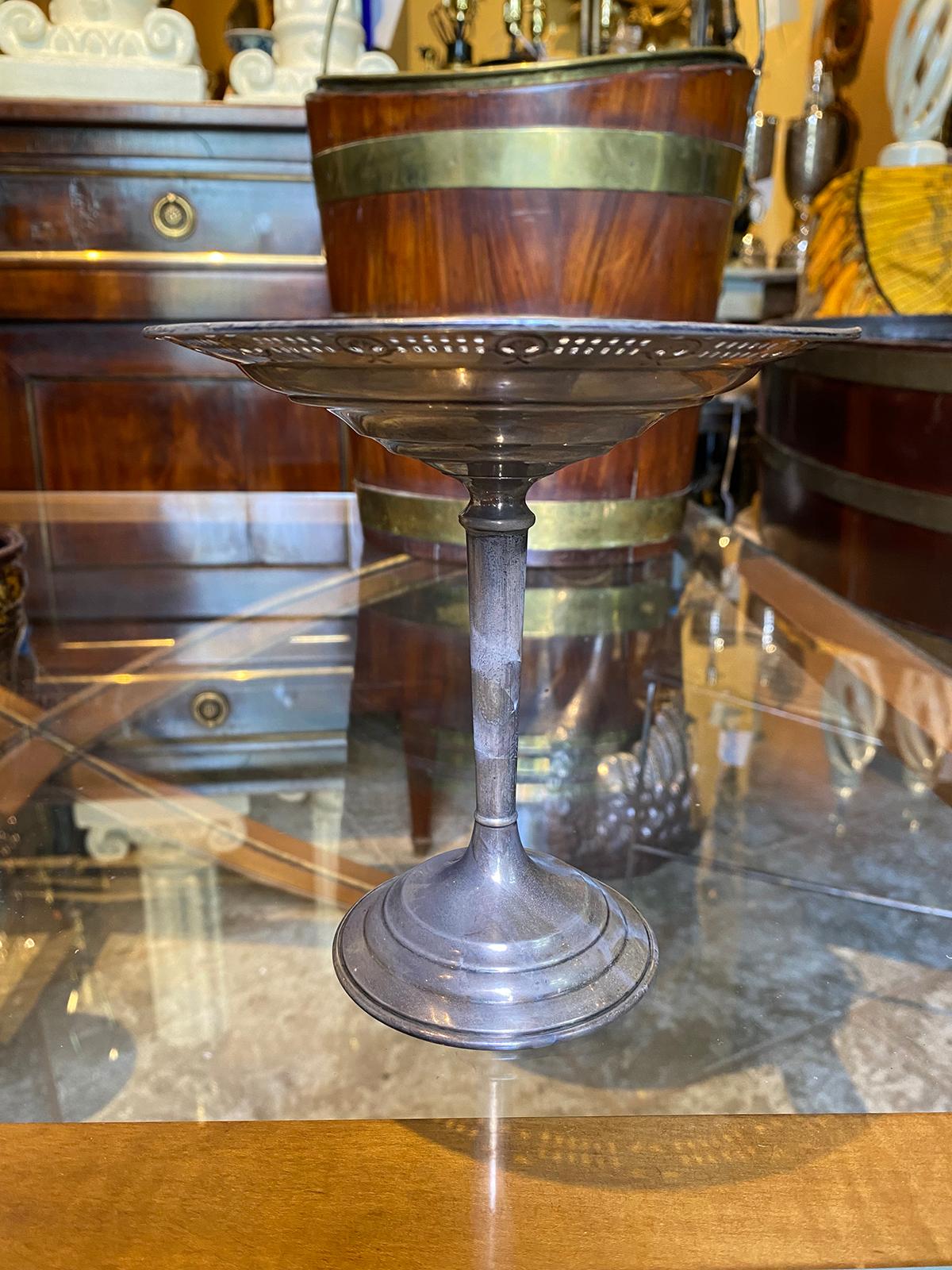 20th Century Weighted Sterling Silver Compote, Marked In Good Condition For Sale In Atlanta, GA