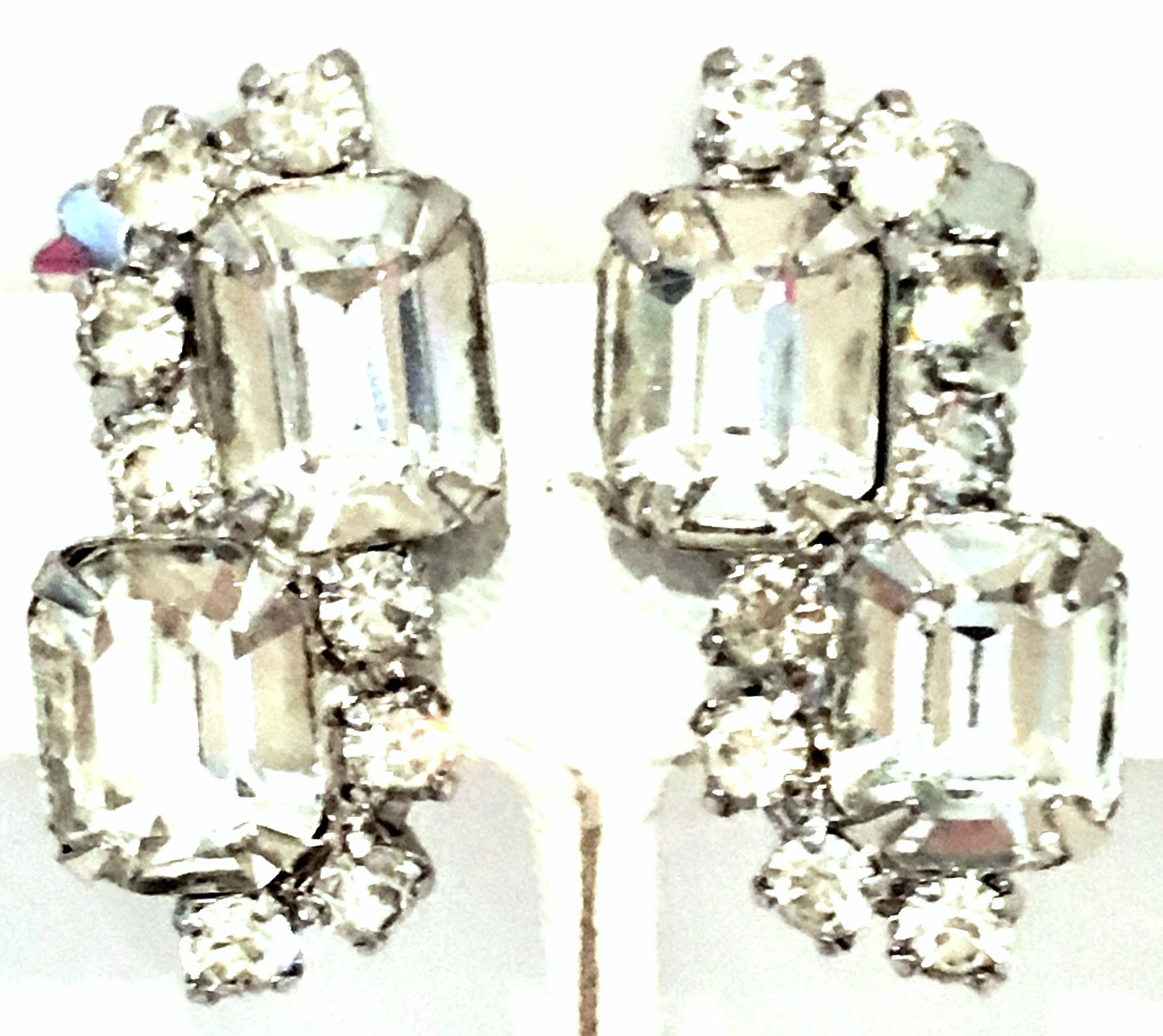 20th Century Silver Weiss Style Crystal Clear Swarovski Crystal 