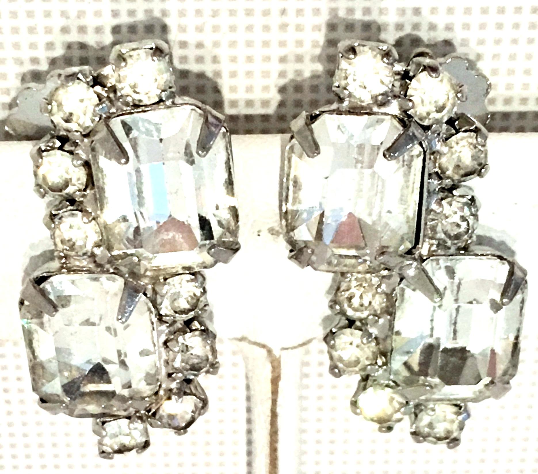 20th Century Weiss Style Silver & Swarovski Crystal 