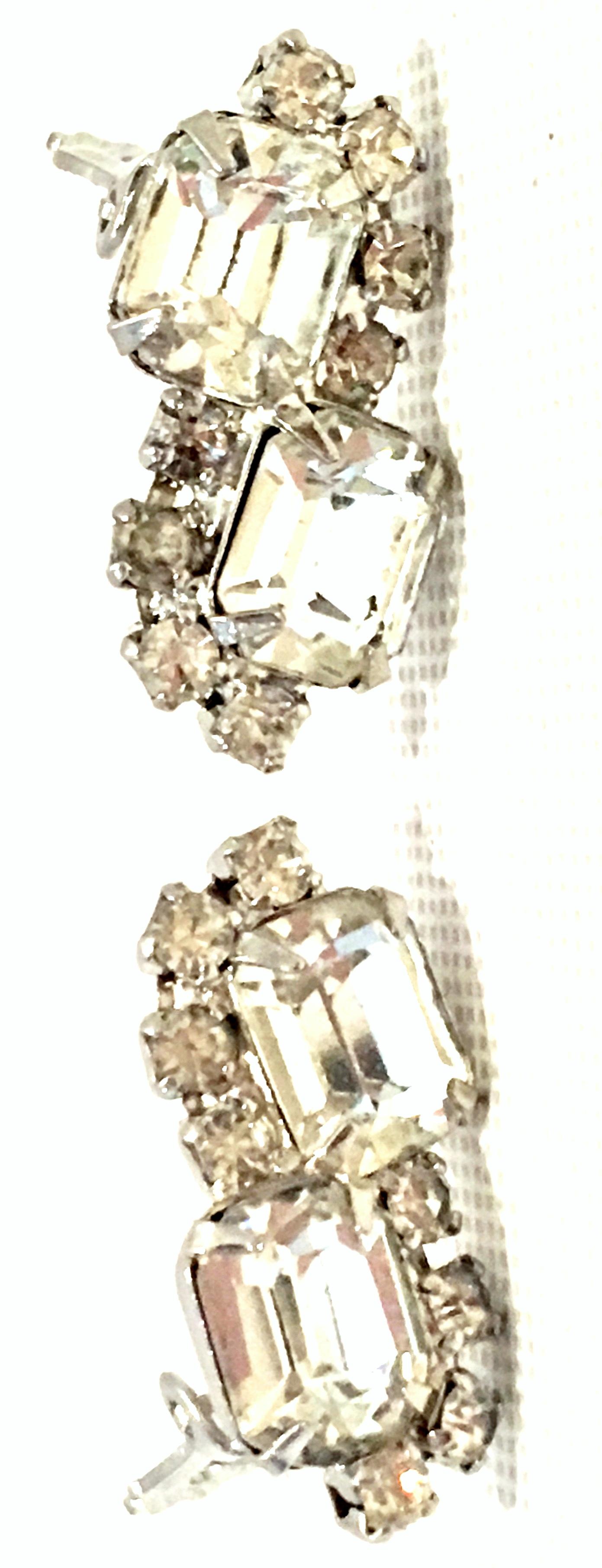 Women's or Men's 20th Century Weiss Style Silver & Swarovski Crystal 