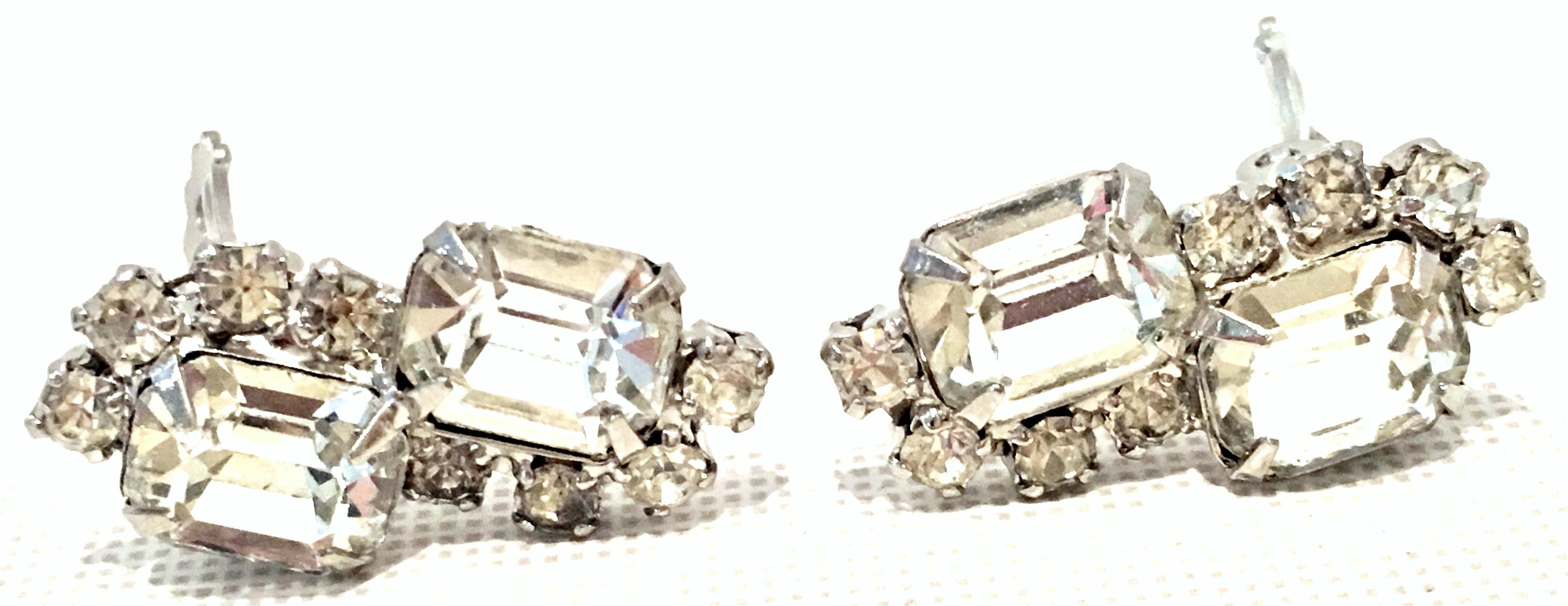 20th Century Weiss Style Silver & Swarovski Crystal 