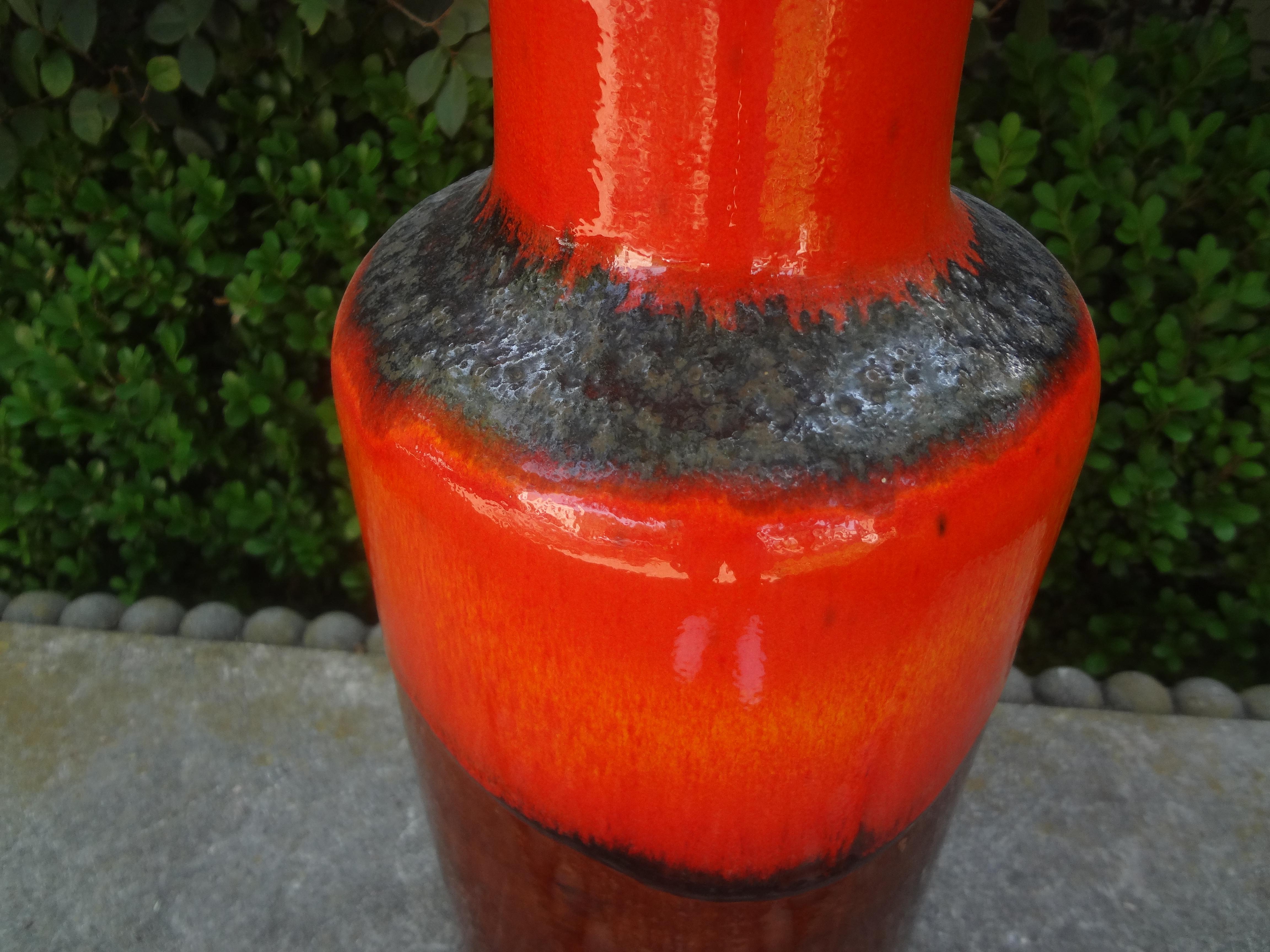 Mid-20th Century 20th Century West German Glazed Pottery Vase For Sale