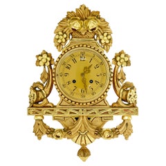 20th century Westerstrand rococo revival gilt carved clock