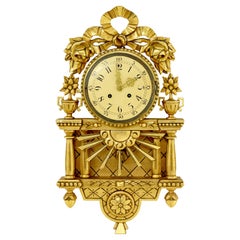 20th century Westerstrand rococo revival gilt wall clock