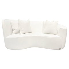20th Century White American Four Seater Sofa - Retro Settee by Vladimir Kagan