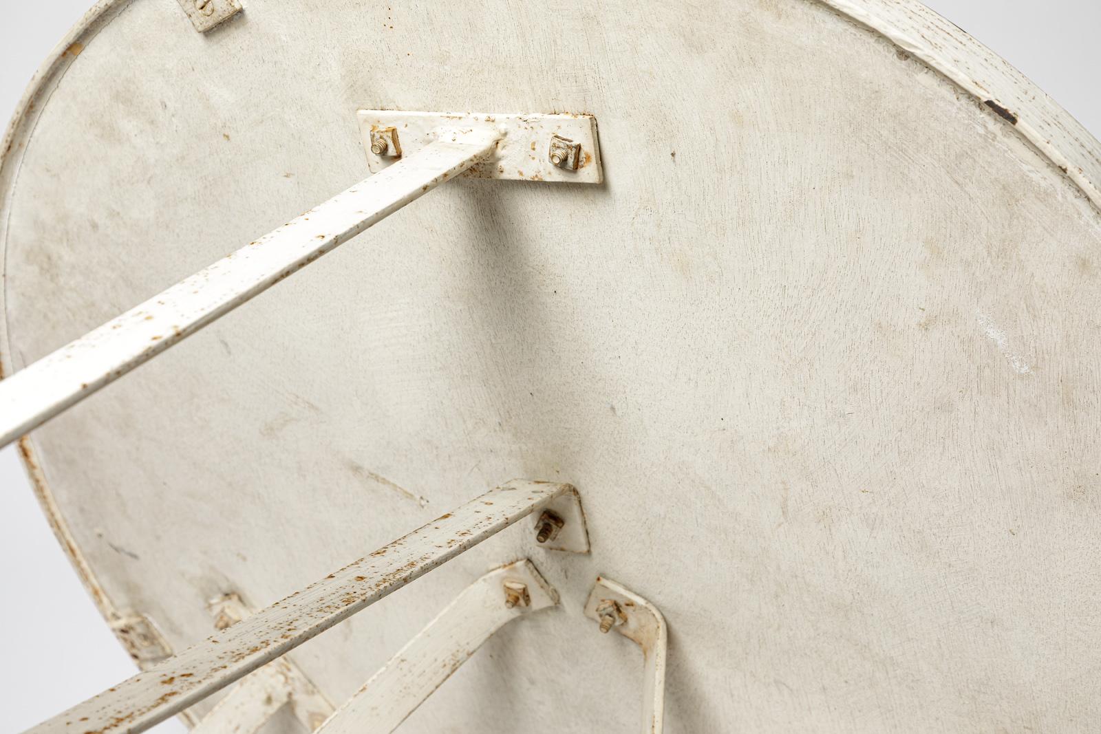 Table de canapé abstraite en céramique blanche et verte du 20e siècle par Jean Austruy 1960 en vente 5
