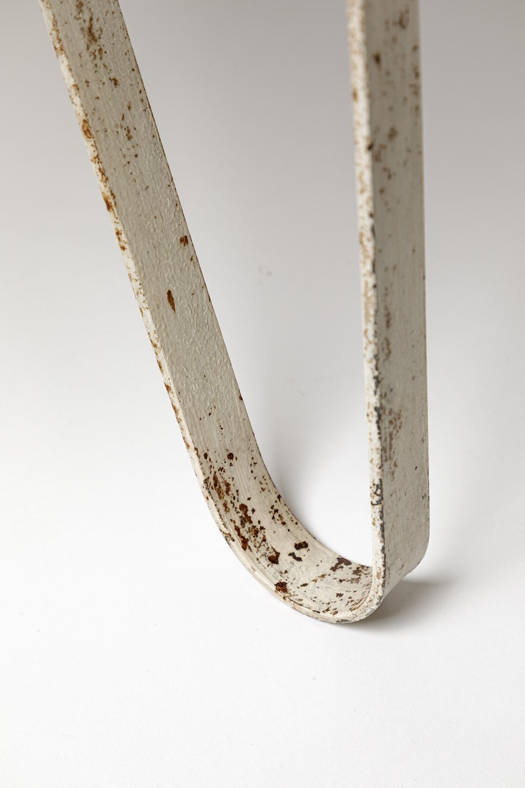 Table de canapé abstraite en céramique blanche et verte du 20e siècle par Jean Austruy 1960 en vente 1