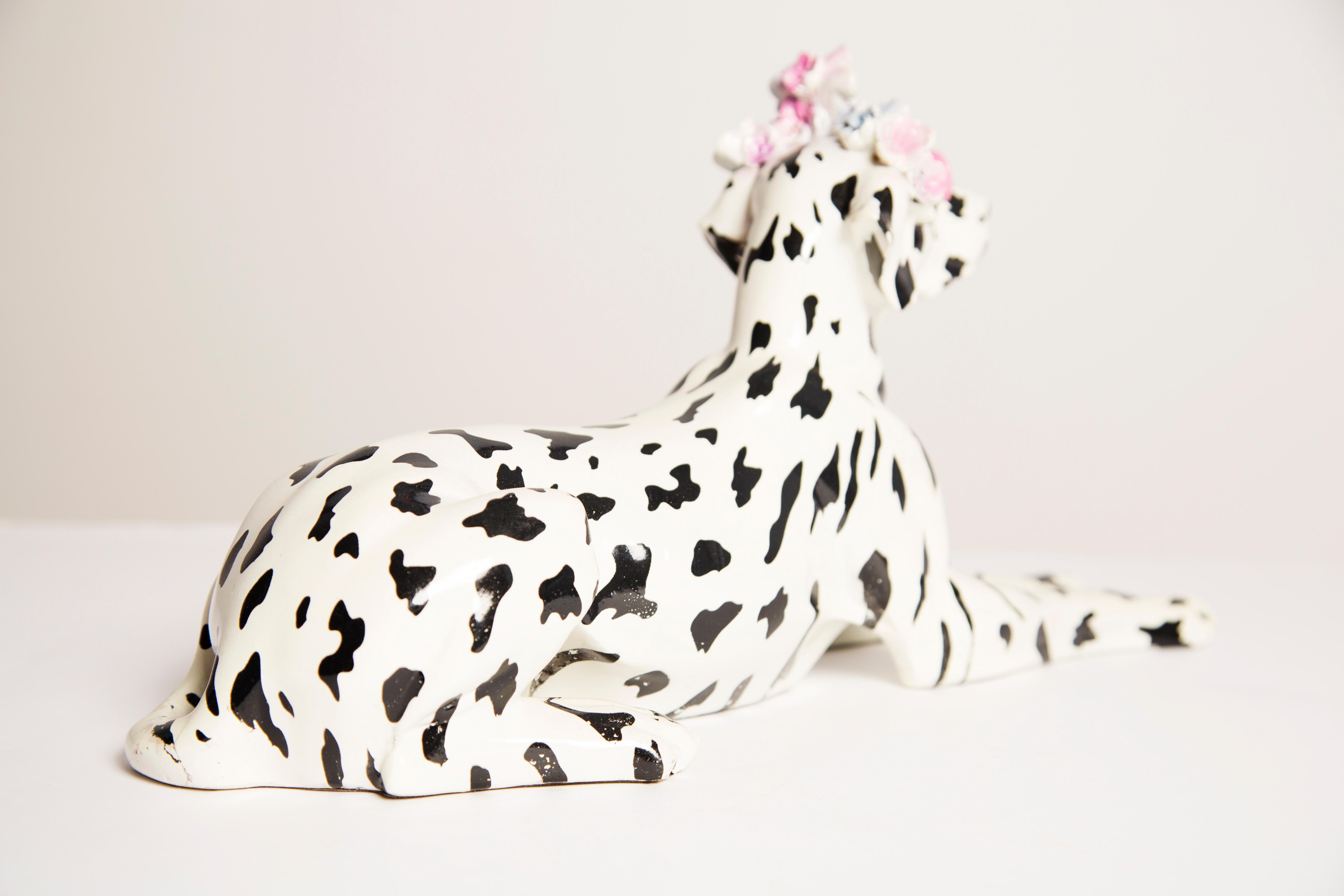 20th Century White Dalmatian Dog Sculpture, Italy, 2000s 5