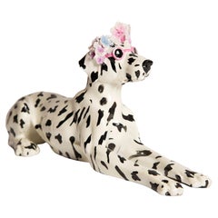 20th Century White Dalmatian Dog Sculpture, Italy, 2000s