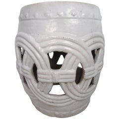 20th Century White Garden Seat