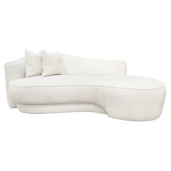 20th Century White-Grey American Weiman Three Seater Sofa by Vladimir Kagan