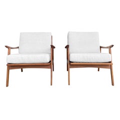 20th Century Danish Pair of Vintage Modern Open Teak Chairs by Kai Kristiansen