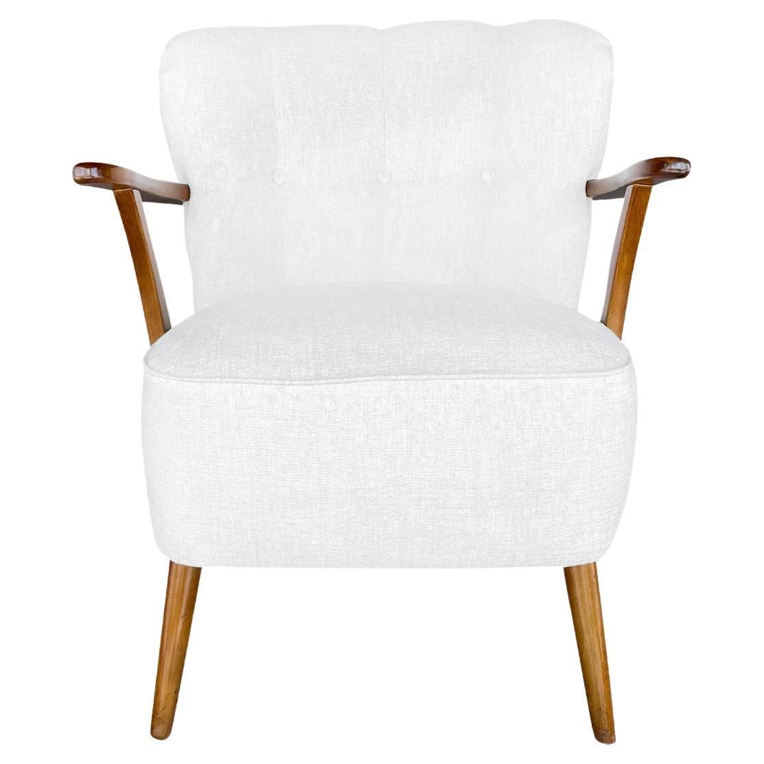 20th Century Danish Art Deco Beechwood Armchair - Vintage Single Side Chair For Sale