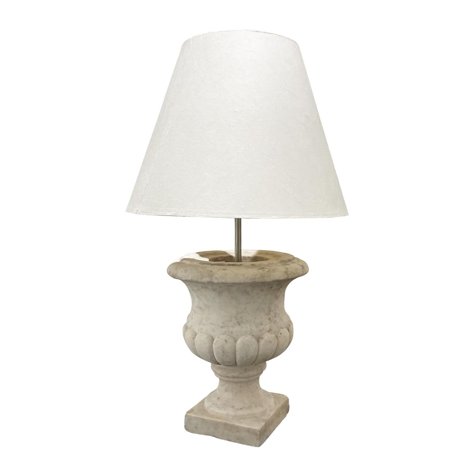 vintage italian marble table lamp
