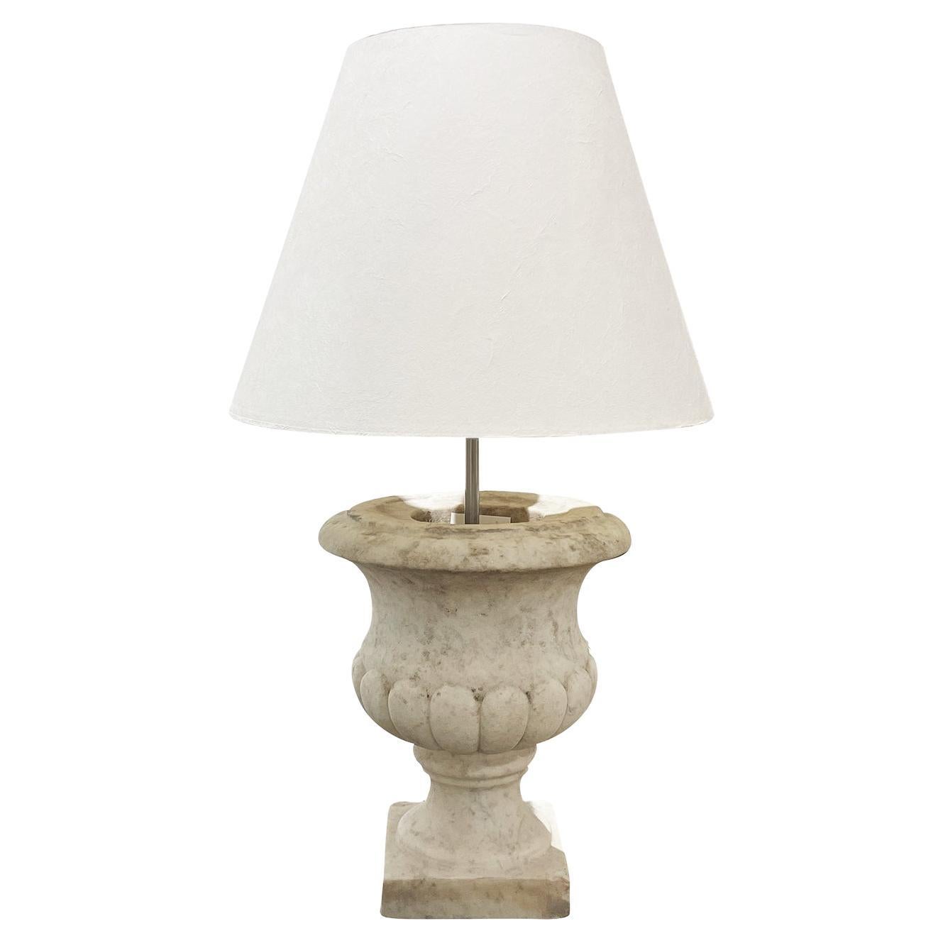20th Century Italian Modern Marble Table Lamp - Vintage Sculptural Light For Sale