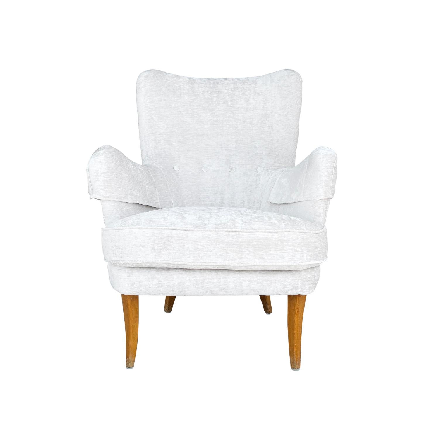 Mid-Century Modern 20th Century Single Swedish Armchair - Vintage Side Chair by Carl Malmsten For Sale