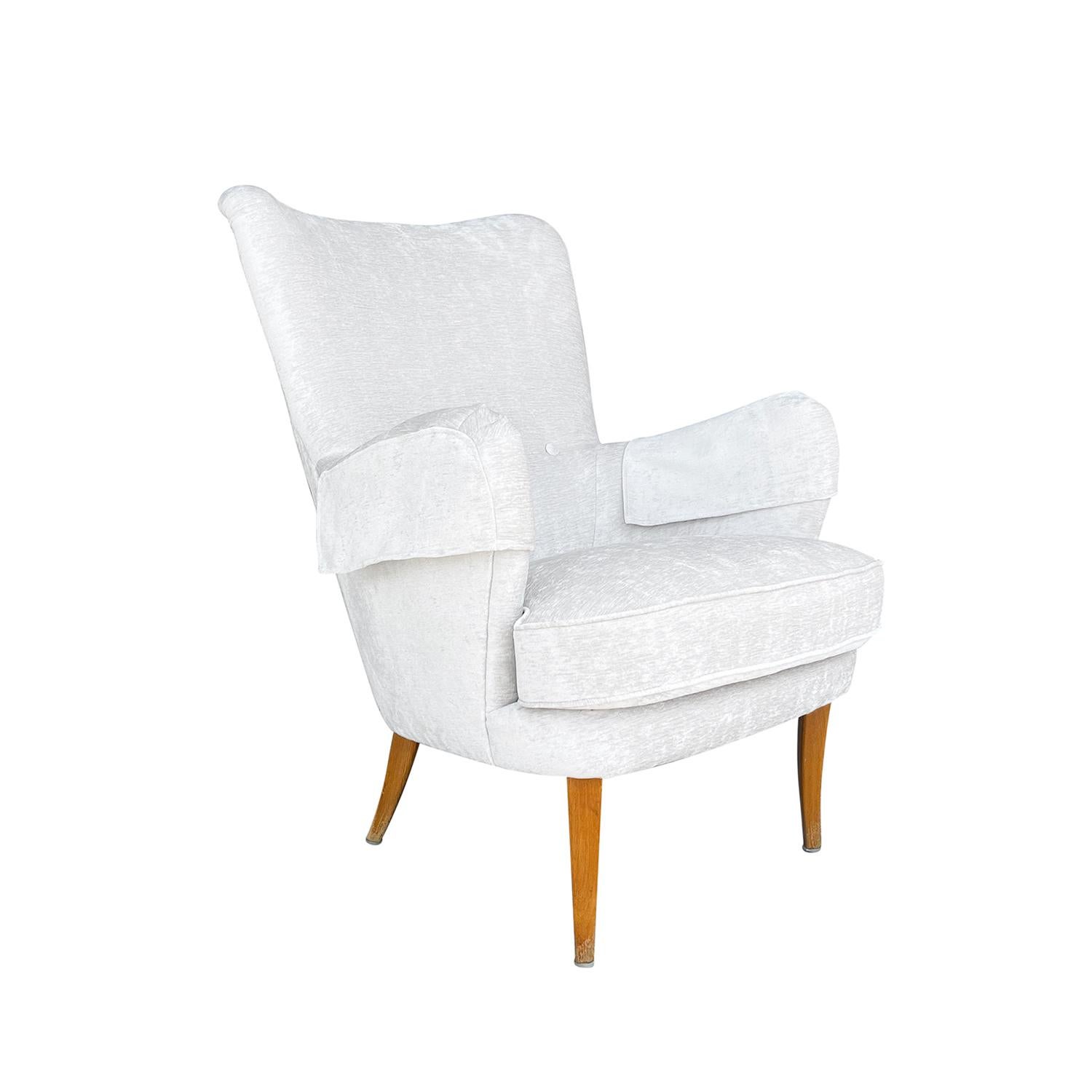 Hand-Carved 20th Century Single Swedish Armchair - Vintage Side Chair by Carl Malmsten For Sale