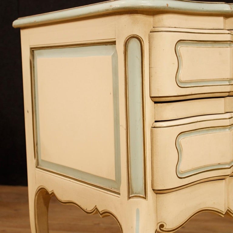 20th Century White Lacquered and Painted Wood French Dresser, 1960 For Sale at 1stDibs