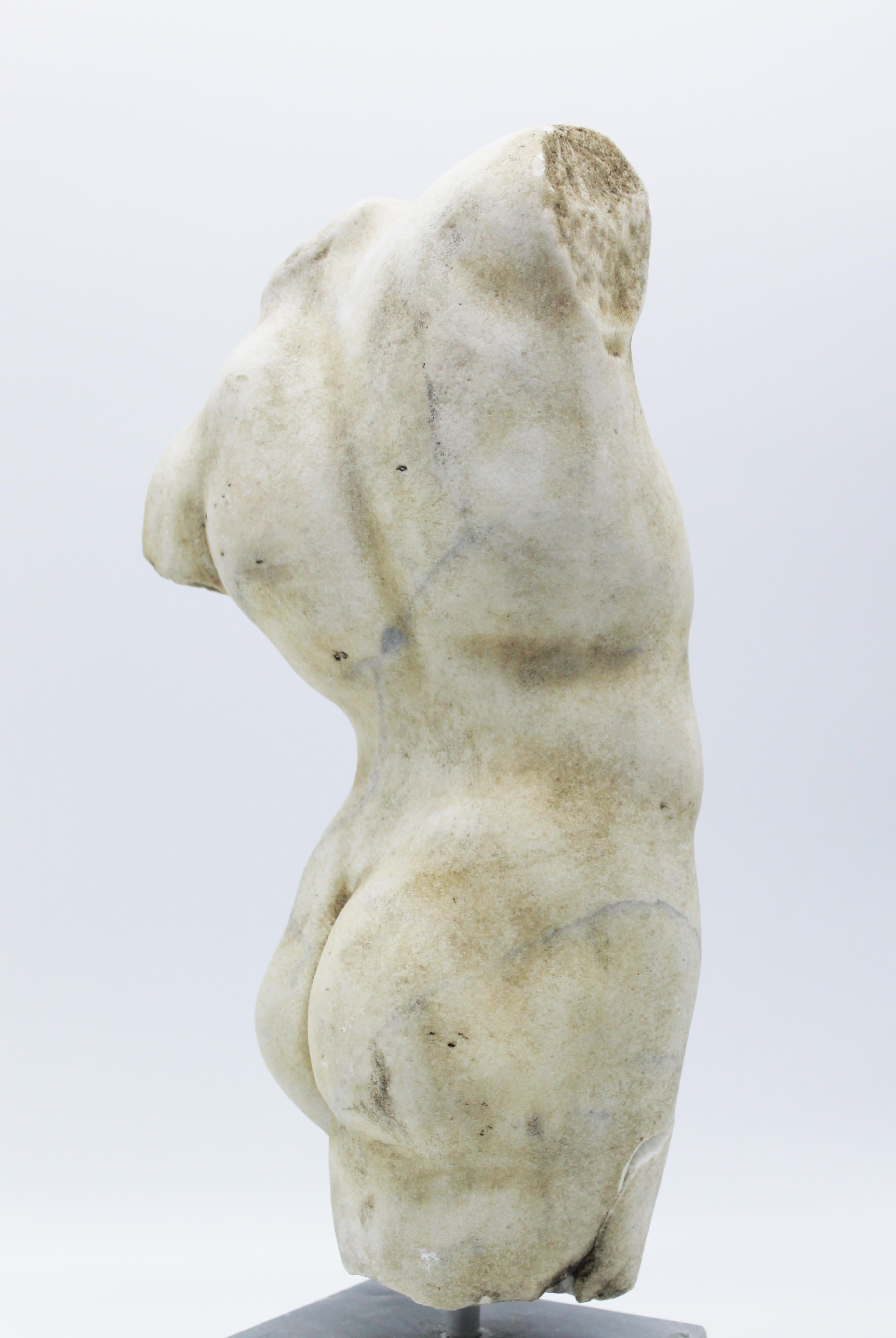 20th Century White Marble Italian Sculpture Torso of Apollo by Giancarlo Pace 4