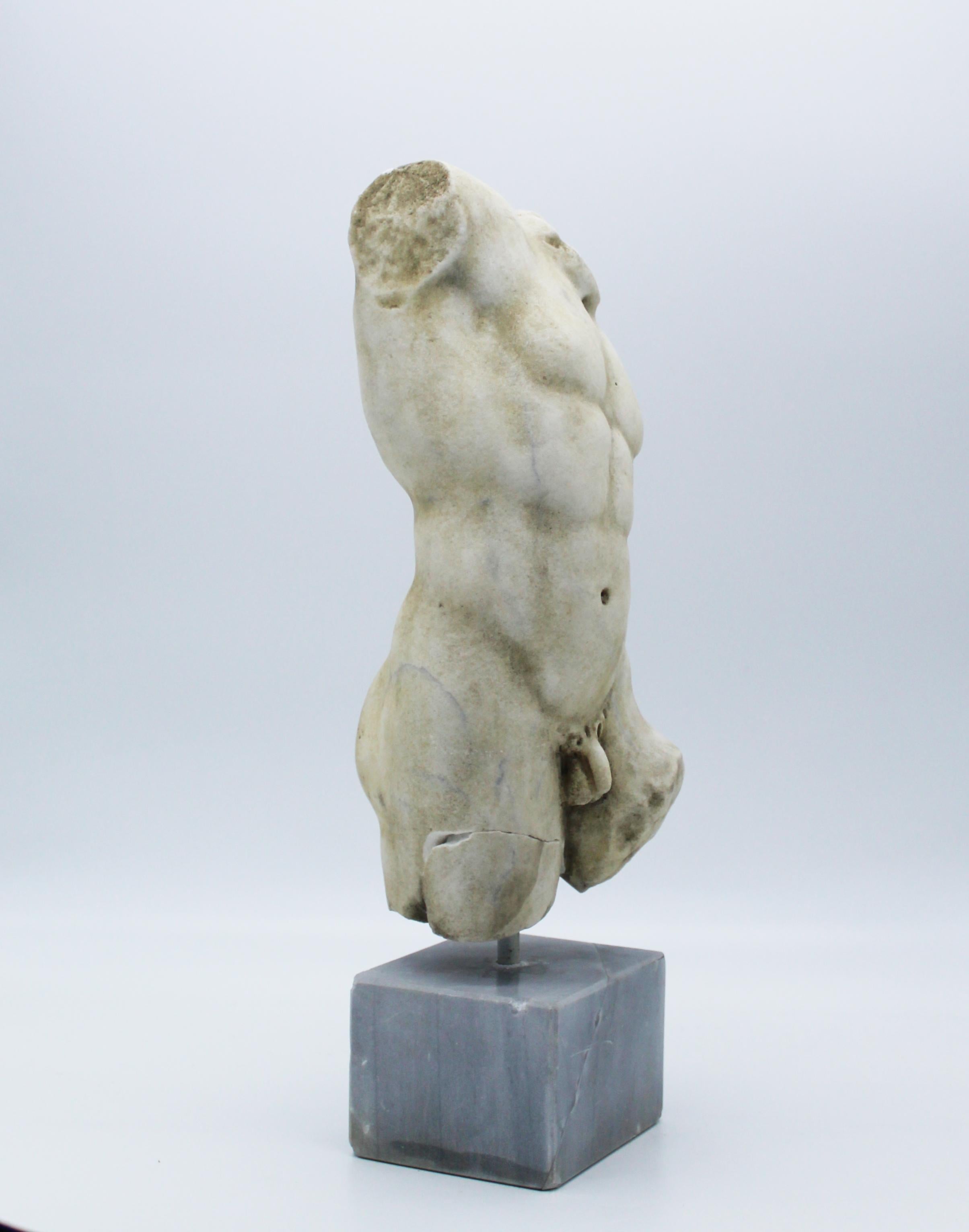 20th Century White Marble Italian Sculpture Torso of Apollo by Giancarlo Pace 6