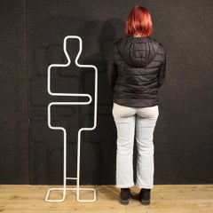 20th Century White Metal Italian Modern Valet Stand, 1970s