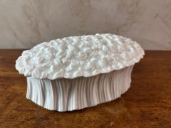 20th century White Porcelain Flowers Paté Tureen, 1920s